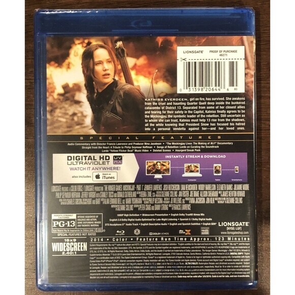 The Hunger Games: Mockingjay, Part 1 (Blu-ray/DVD, 2015, 2-Disc Set) Slipcover - Picture 8 of 10